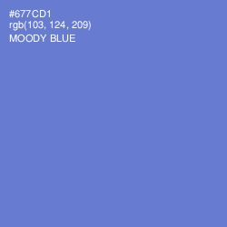 #677CD1 - Moody Blue Color Image
